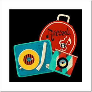 Retro Record Player Posters and Art